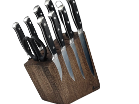 Подставка для ножей магнитная комбинированная Woodinhome KS016SOB, дуб, коричневый