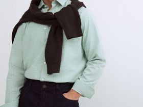 Рубашка в клетку виши, Зеленый