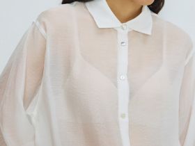 Блузка из лиоцелла, Белый