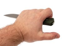 Нож Hot Knife Hoot, сталь D2, рукоять микарта, зеленый