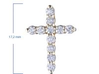 Подвеска из желтого золота с бриллиантами э0301пд04170300