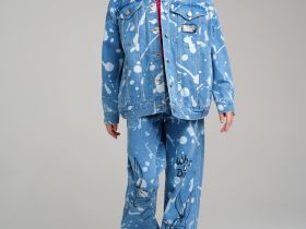 Куртка текстильная джинсовая для девочек