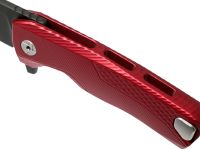 Нож складной LionSteel ROK A RB, сталь Black (Mil Spec) Finish Bhler M390, рукоять алюминий, красный