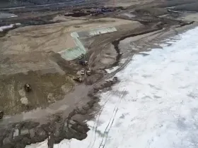 В Якутии строители Ленского моста готовятся к ледоходу