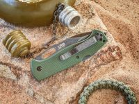 Складной нож Ute 440C BW, G10 зеленая, Kizlyar Supreme