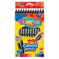 Набор карандашей цветных Colorino JUMBO 12 цветов ( с точилкой ) черное дерево
