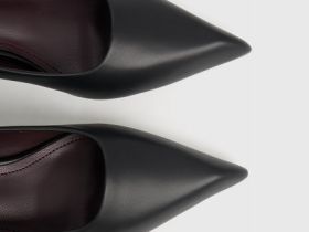 Туфли-лодочки из натуральной кожи, Черный