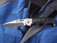 Полуавтоматический складной нож Natural 2, CRKT 7080M, сталь 8Cr13MOV, рукоять сталь/микарта