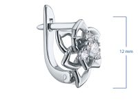 Серьги из белого золота с бриллиантами э4701сг04153900