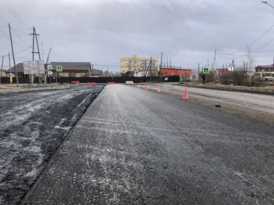 Дорожники приступили к асфальтированию улицы Билибина