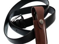 Чехол для складного ножа/мультитула на пояс, 130 мм, коричневый