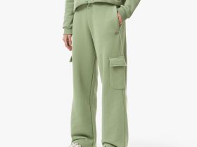 Женские хлопковые спортивные брюки Lacoste свободного кроя