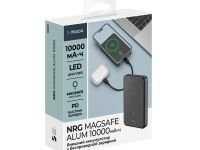Внешний аккумулятор Deppa NRG MagSafe 10000mAh 15W/LED дисплей (33691) (серый)