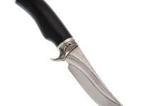 Нож Ворон, сталь дамаск, мельхиор