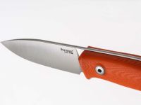 Нож с фиксированным клинком LionSteel M1 GOR, сталь M390, рукоять G10, оранжевый