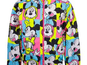 Ветровка  на флисе из мембранной ткани с принтом Disney для девочки