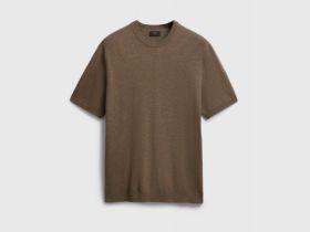 Вязаная футболка из пряжи с вискозой, Коричневый