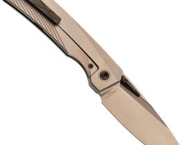 Складной нож TuoTown Themis Stonewash, сталь T14N, рукоять Grey Ti