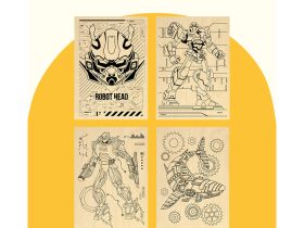 Набор досок для выжигания по дереву ТРИ СОВЫ "Роботы-трансформеры", 4шт., 15*21см, пакет с европодве