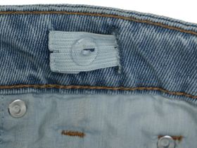 Брюки текстильные джинсовые для девочек