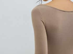 Боди из вискозы, Бежевый