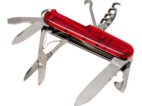 Нож перочинный Victorinox Climber, сталь X55CrMo14, рукоять Cellidor®, полупрозрачный красный, 14 функций, 91мм