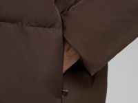 Удлиненный пуховик с натуральным пухом