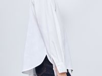 Рубашка из хлопка с отложным воротником