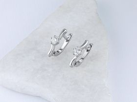 Серьги из белого золота с бриллиантами э0901сг11200201