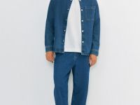 Джинсовая куртка-рубашка, Синий