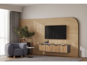 ТВ-тумба подвесная Леванте 172x40 Графитовый