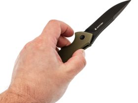 Складной нож Mr.Blade Hellcat Mini blackwash, сталь VG-10, рукоять Olive G10