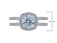 Классическое кольцо из белого золота э4712кц01210602_white