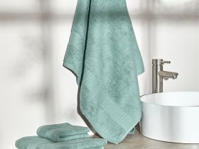 Полотенце махровое Gusto, зеленое