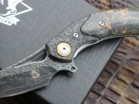 Складной нож Steelclaw Пион, сталь VG10/дамаск, рукоять кап клёна