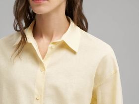 Свободная рубашка изо льна и хлопка