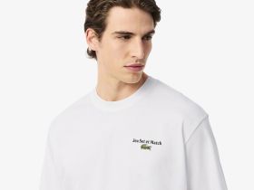 Мужская футболка Lacoste свободного кроя из органического хлопка