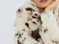 Шуба из искусственного меха, Бежевый