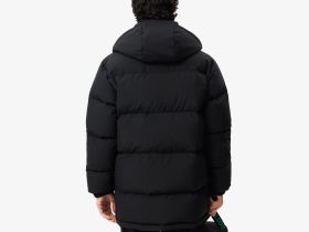 Мужской водонепронецаемый пуховик Lacoste с капюшоном