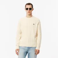 Мужской шерстяной свитер Lacoste с круглым вырезом