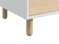 Распашной шкаф Дикинс 2-85x190 Береза/Белый