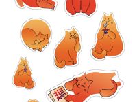 Набор стикеров "Кот Панпан"