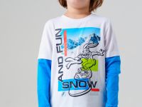 Фуфайка трикотажная для мальчиков (футболка с длинными рукавами)