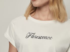 Футболка из мерсеризованного хлопка с принтом