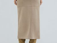 Замшевая прямая юбка, Бежевый