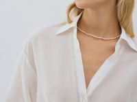 Блузка из вискозы с узлом-завязкой, Белый