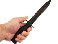 Нож Разведчика Вишня, сталь 65Г, резина