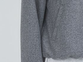 Бомбер из пальтовой ткани, Серый