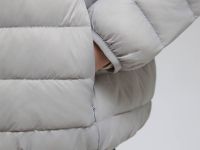 Стеганый пуховик с натуральным пухом