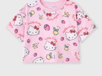 Розовая пижама с принтом Hello Kitty для девочки Глория Джинс